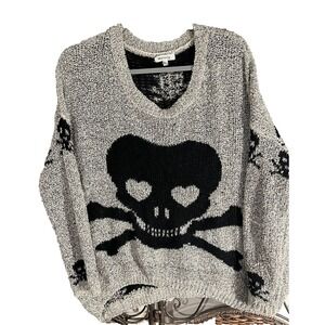 Miracle Womens Sweater Pullover Size‎ Medium Large Skull Oversized Comfy Slouch